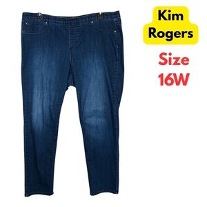 Kim Rogers Pull on Jeggings Jeans Size 16W High Rise Curvy Plus Stretch#156